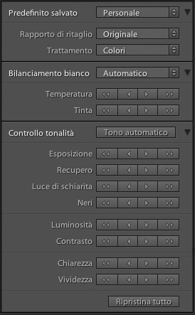 Lightroom 4 - sviluppo veloce
